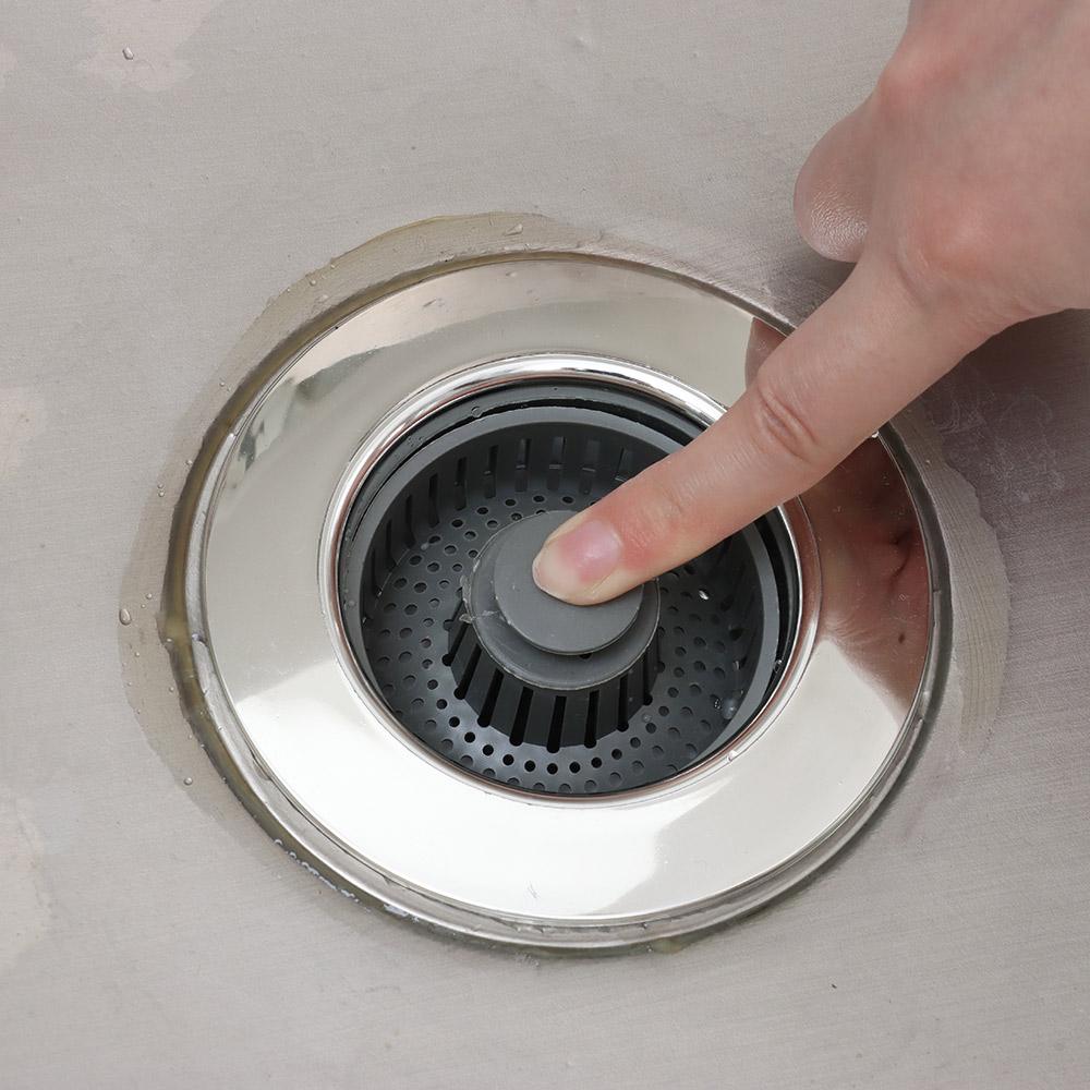 ABS Kitchen Sink Plug 3 In 1 Sink Food Catcher Basket Durable Sink Drain Strainer