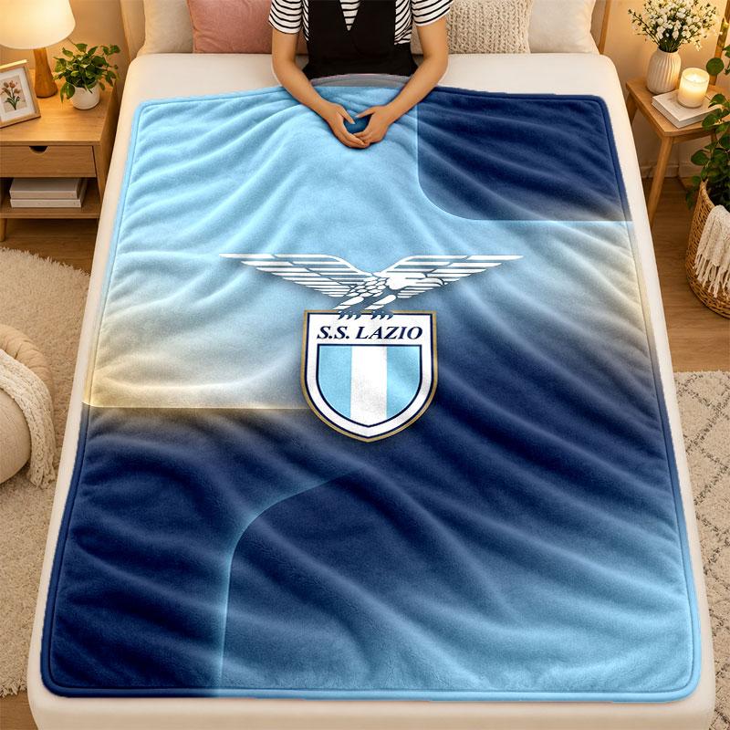 Flannel BlanketLazio FC Warm Soft Throw Blanket for Indoor Sofa Bed Living Room Use