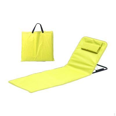 Adjustable Backrest Beach Lounger with Carry Bag, Lightweight Folding Chair for Outdoor Relaxation