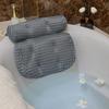 Non-Slip 3D Mesh Bathtub Pillow with Suction Cups, Machine Washable Backrest Cushion for Bathroom