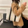 Down cotton bag women's new fashion casual diamond nylon cloth tote bag trendy large-capacity casual bag