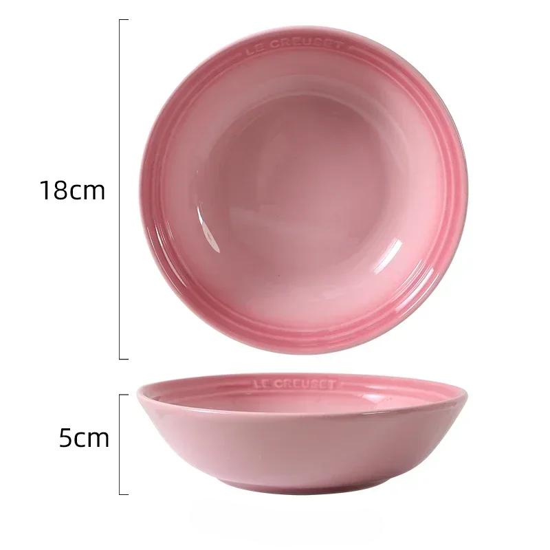 Bol de supă din porțelan de 18 cm, 1 pachet, farfurie ceramică, desert, salată, mâncare, tavă de servire pentru bucătărie, tavă colorată adâncă