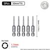 Torx Screwdriver Bit 50mm Magnetic S2 Steel 1/4'' Hex Shank Hollow Hole Security Bits T5-T40 Electric Drill Driver Hand Tools