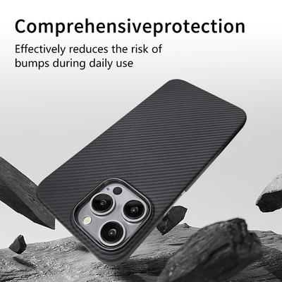 Carbon Fiber Shockproof Luxury Phone Case for 13Pro 13Pro Max Slim Lightweight Soft Cover Magnetic Ring Holder Custom