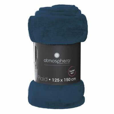 FLANNEL BLANKET navy blue 125x150cm WARM SOFT