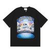 Grenzüberschreitend auf Lager exklusiv Casablanca Doppelgaze reine Baumwolle Unisex T-Shirt Hip-Hop lässig Kurzarm locker Rundhals