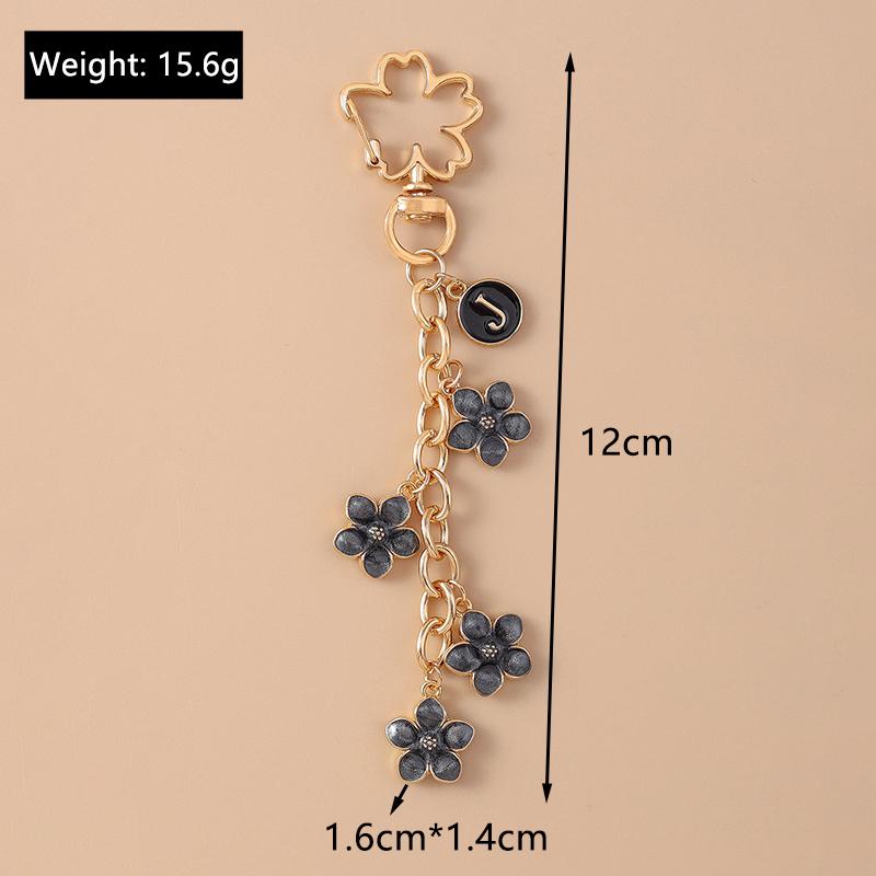 Fashion Colorful Flower Keychain for Car Key Women Men Handbag Pendant Key Rings Accessories DIY Jewelry Gifts