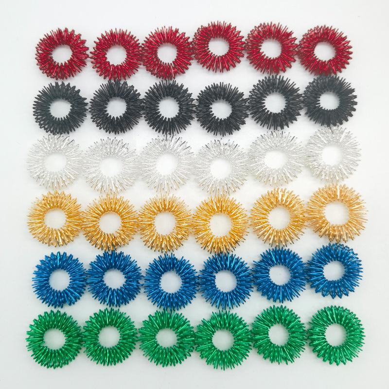 Colorful Mini Finger Massager Ring - Stress Relief & Decompression Toy