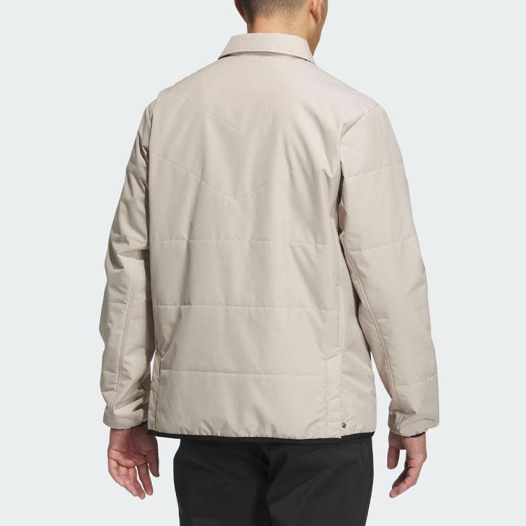 Adidas Padded Jacket Solid Color Logo Outdoor Sports Jacket Men Jacket Beige IL9015