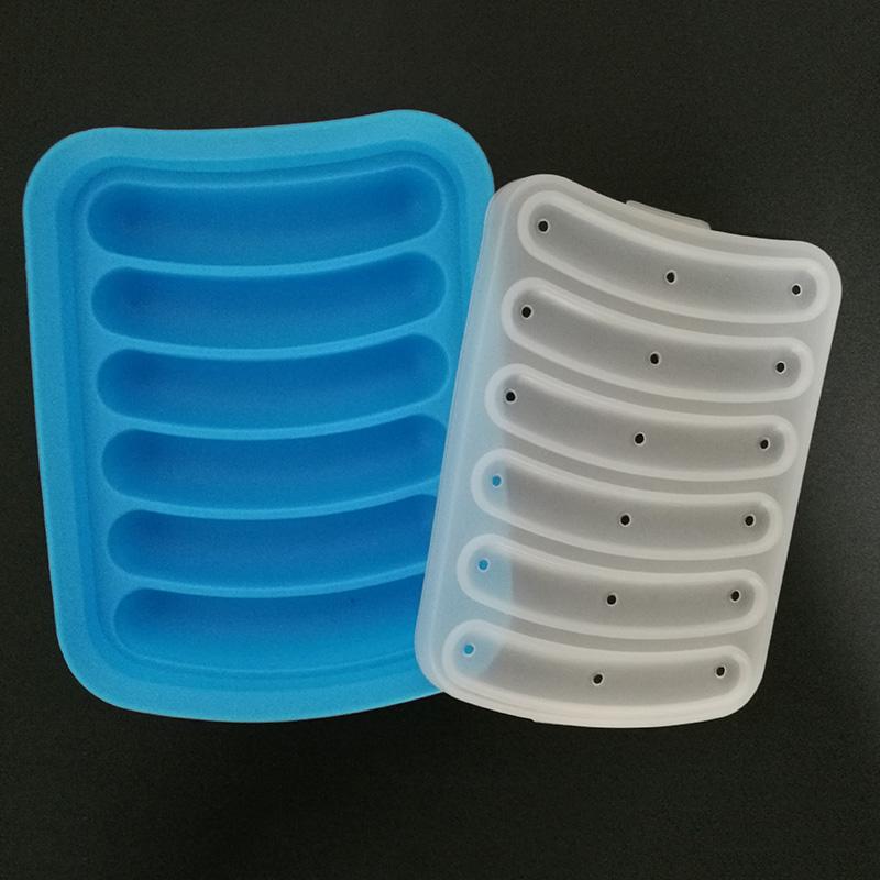 Sausage MakerSausage Silicone Mold DIY Hot Dog Handmade Ham Sausage 6 in 1 Making and Refrigerated Hot Dog (holiday best gift) синий