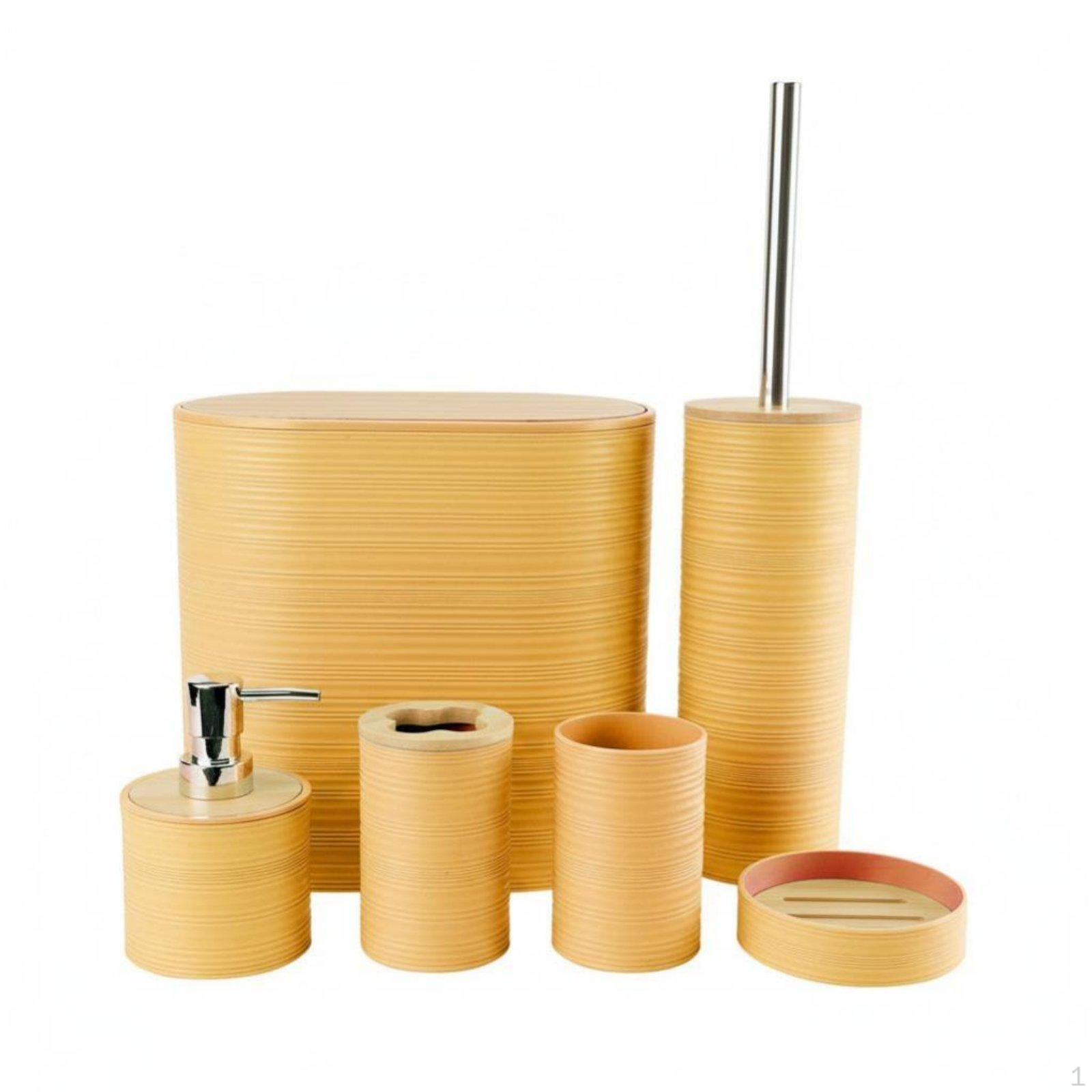 6 Pieces 6Piece Washroom Collection Drainable