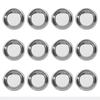 12PCS Makeup Palette Stainless Steel Small Round Paint Tray Artist Watercolours Paint Mixing Palette Tray For Artist