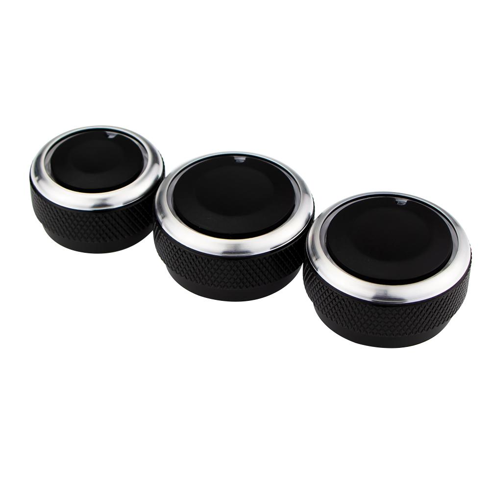 3pcs/set Air Conditioning Knob for Hyundai Elantra 2004 - 2016 AC Knobs Car Heat Control Switch Aluminium Accessories чёрный