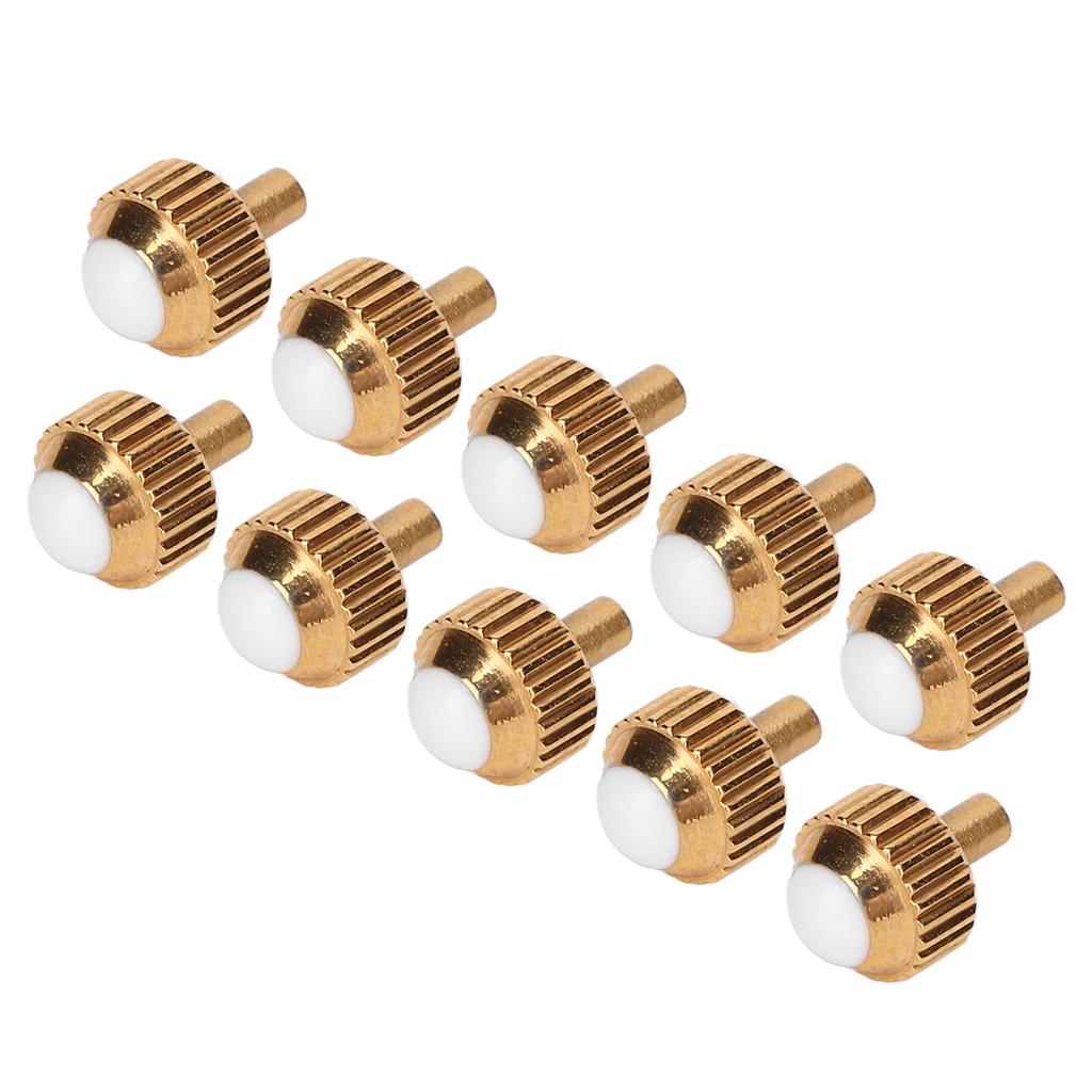 10pcs Watch Crown Spare Parts Noctilucence Stainless Steel Watch Head Replacement Accessories Gold 4.0mm