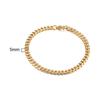 Stainless Steel Chain Bracelet Women, 3mm To 9mm Curb Cuban Chain Bangle Gold Color Unisex Wrist Stackable Jewelry