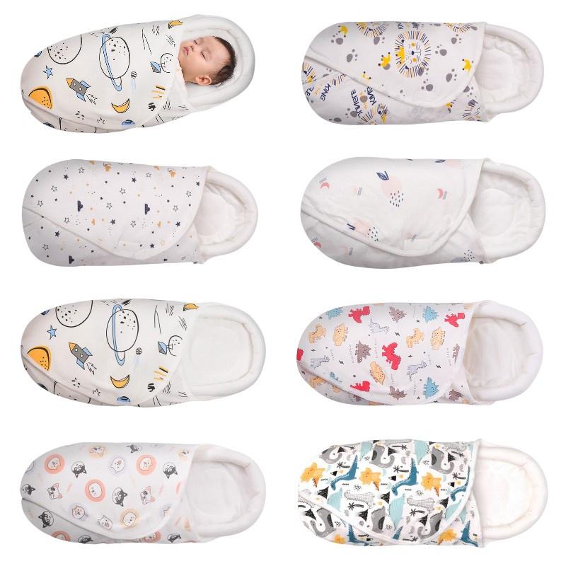 Babyschlafsack aus reiner Baumwolle mit Kopf- und Nackenschutz für Neugeborene, Dinosaurier-Print