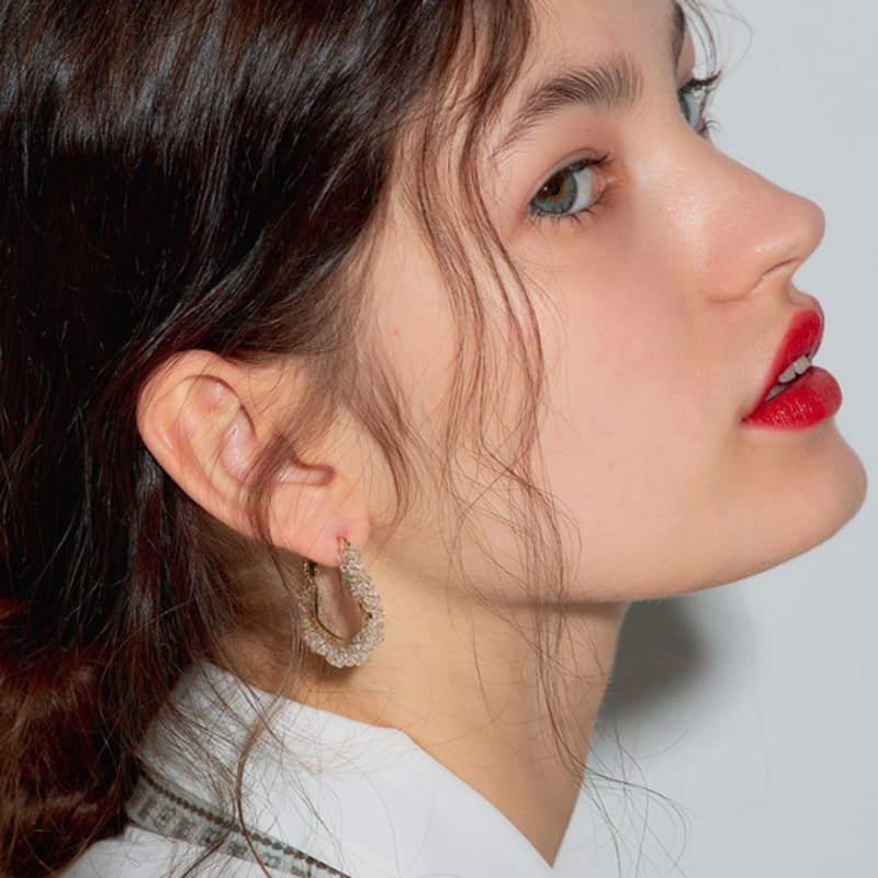 Les Bijoux Philosophy LB_Crystal Heart earring_GOLD
