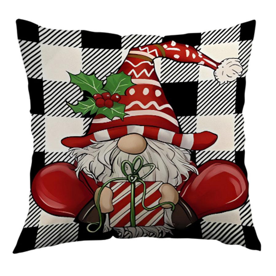 Christmas Christmas Elements Throw Pillow Cover Home Sofa Decorative Pillow Santa Claus Cushion Cover