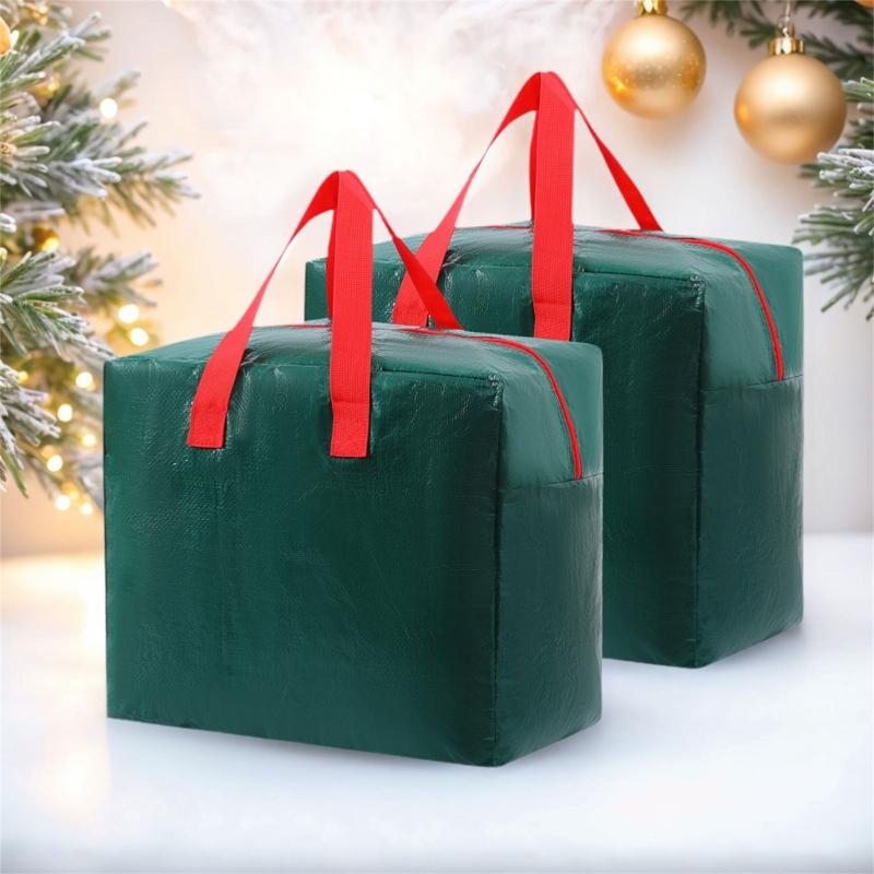 Holiday Decoration Organizers Large Capacity Christmas Accessory Storage Bag Waterproof PE Designs