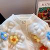 2024 Autumn/Winter Hand-Crocheted Women's Cardigan with 3D Floral Embroidery