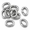 2pcs/1pc Stainless Steel Spring Lobster Clasp Oval Connector for Keychain Keyring Polishing Ring Carabiner Jewelry Making DIY