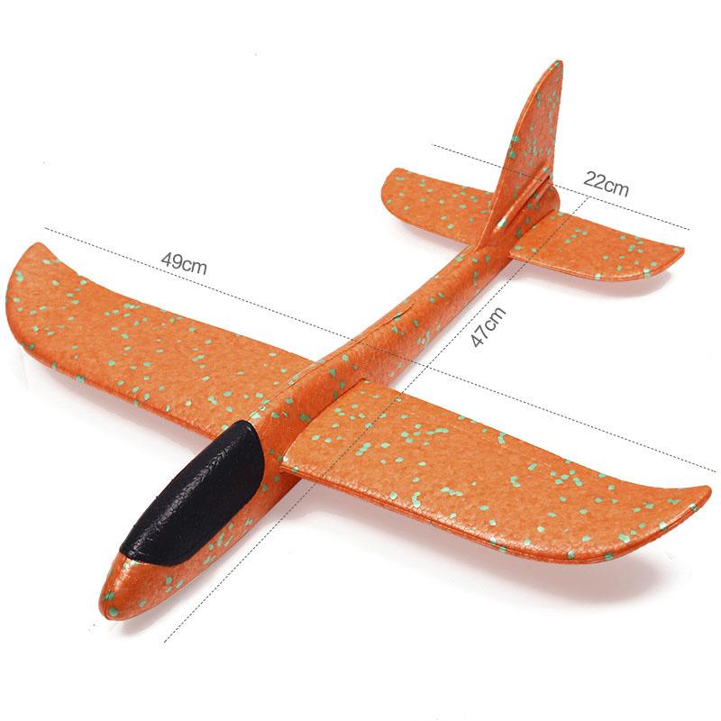 48CM Large EPP Foam Hand Throwing Aircraft Foam Gyratory Stunt Pressure Resistant Model Aircraft Outdoor Toys For Boys Children