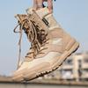 Men's Lightweight Breathable High-Top Desert Combat Boots for Outdoor Military Use
