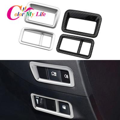 Color My Life Fog Lights Switch Cover Tank Button Trim Headlight Switch Circle Sticker for Toyota C-HR CHR 2016-