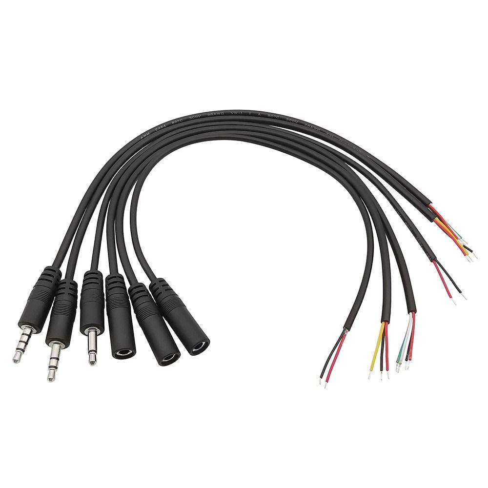 1Pcs 2/3/4Pins Mono Stereo AUX Connector 2.5mm/3.5mm DIY Audio Extension Wire AUX Extension