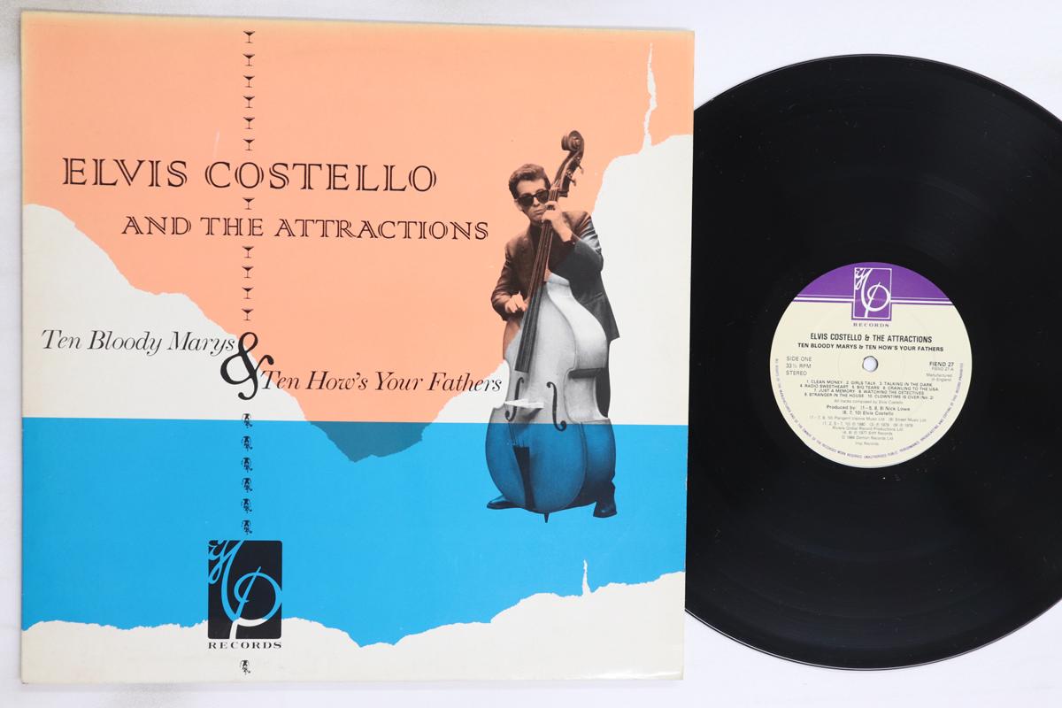 

LP Record ELVIS COSTELLO & THE ATTRACTIONS - Ten Bloody Marys & Ten How s Your F FIEND27 IMP 1984 UK Rock Used