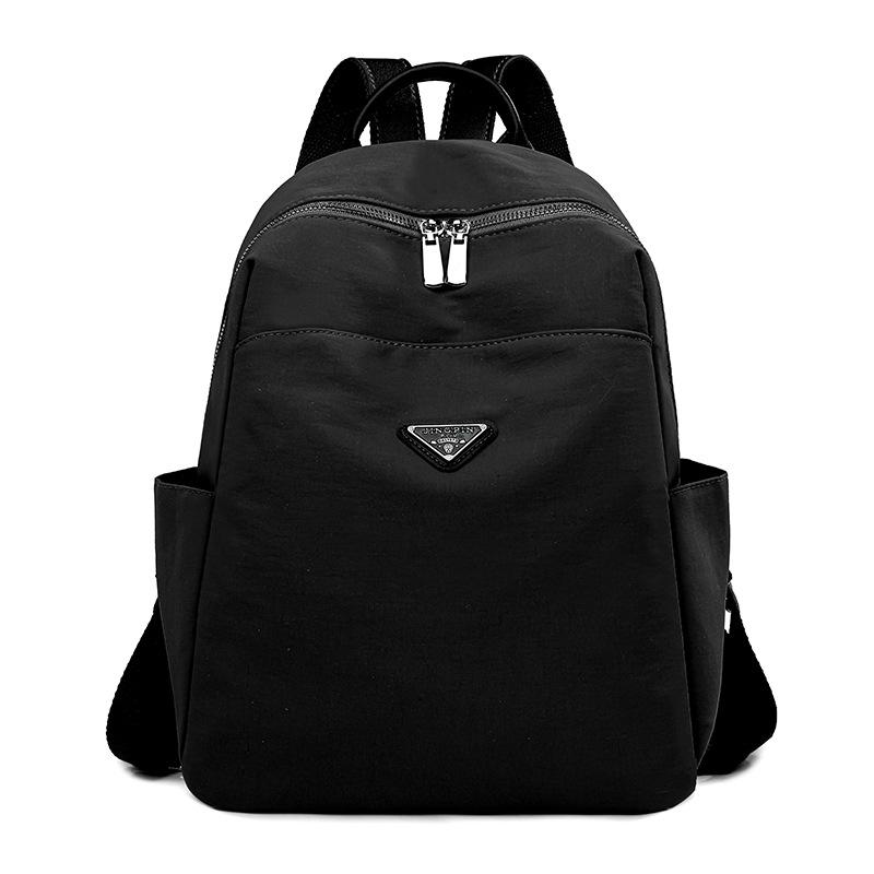 Women's Solid Color Backpack Student Schoolbag Oxford Cloth Travel Small Backpack