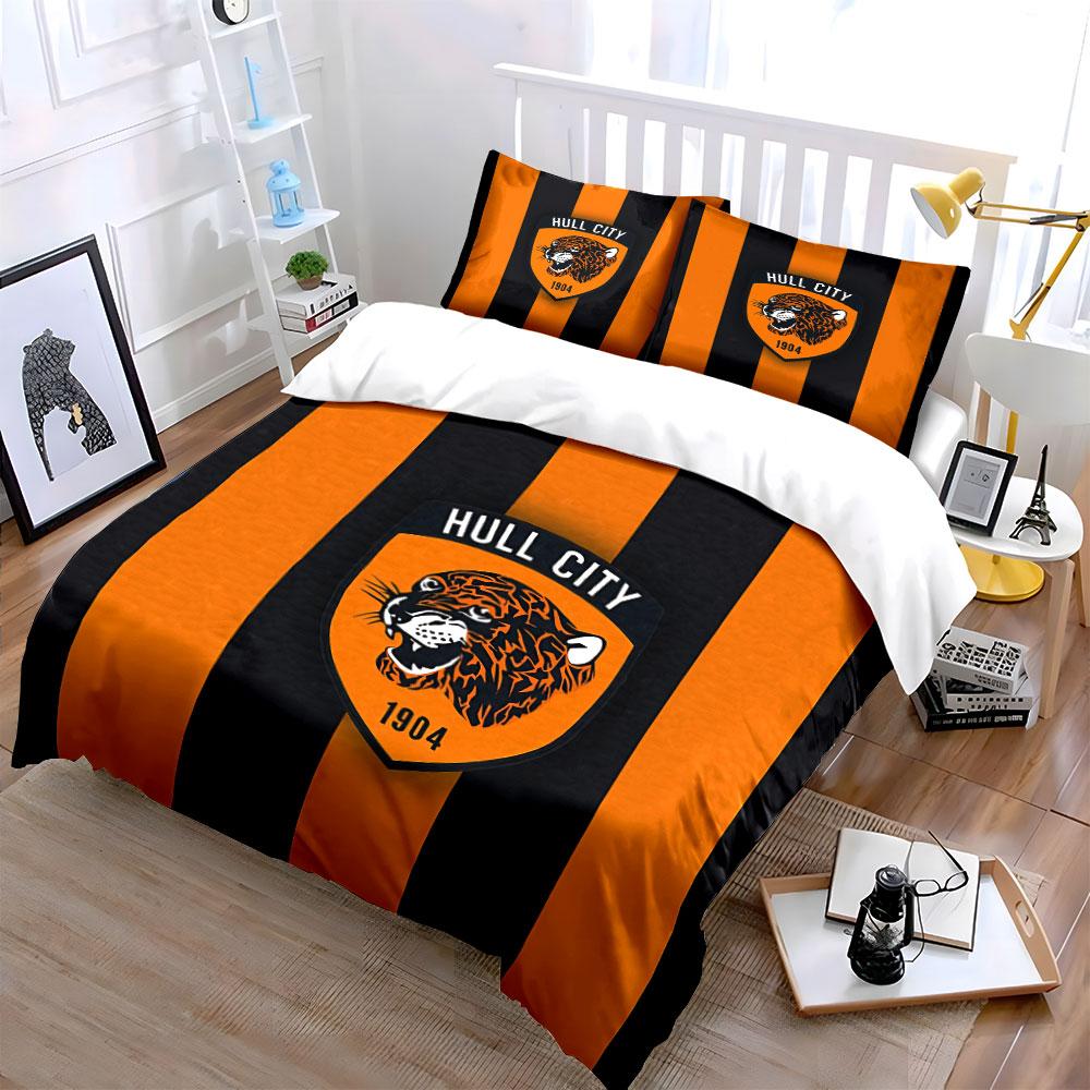 Orange Tiger Stripe Design Bedding Duvet Cover Set Duvet Cover Pillowcases (1*Duvet Cover 2*Pillowcases, without duvet insert)