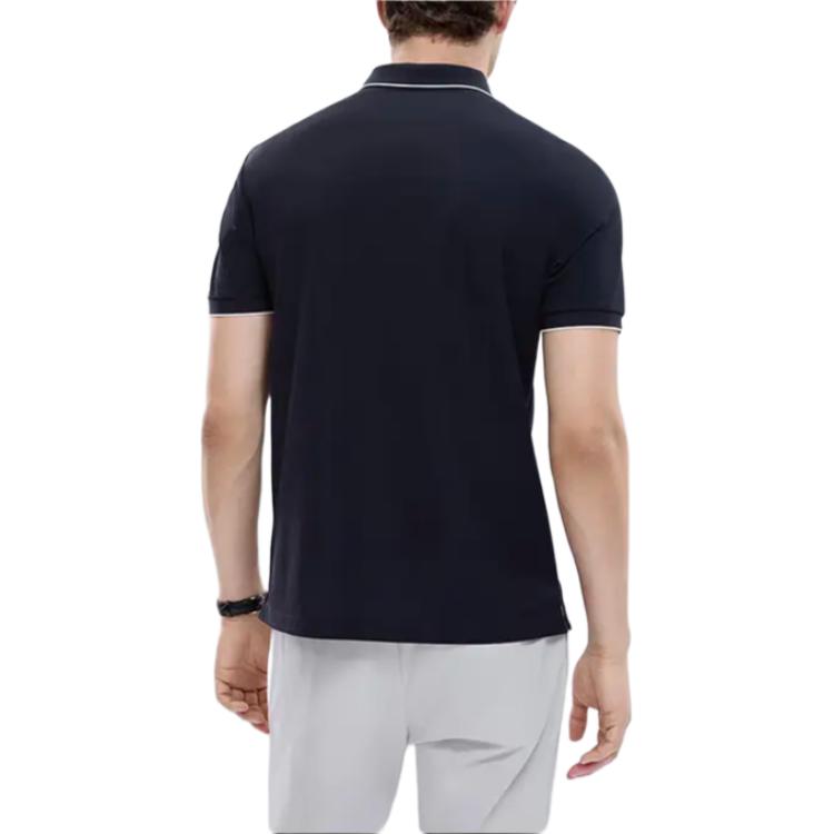 FILA Simple Comfortable Casual Short Sleeve Polo Shirt Men tops Legendary-Blue F51M431102FNV