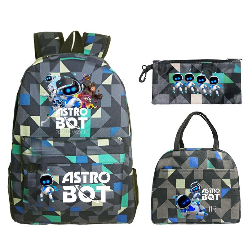 Neues Astro Bot Spiel Merchandise Druck Grund- und Sekundarschule Schultasche Außenhandel Freizeit Kinder Federmäppchen Lunchtasche