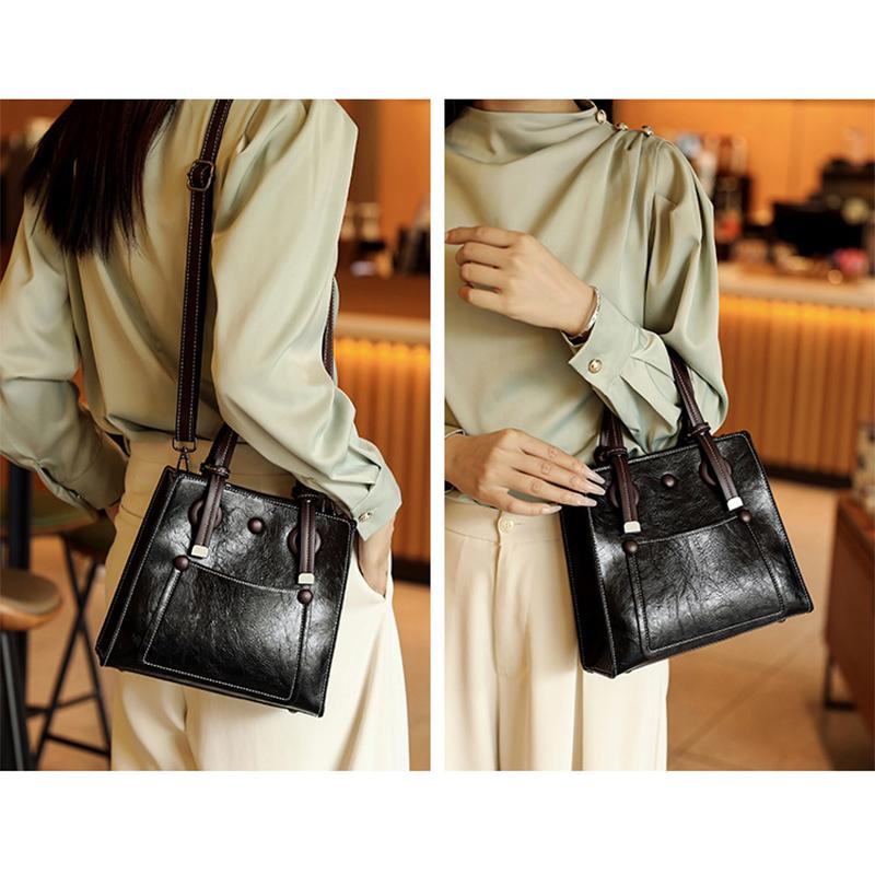 Women's Retro Simple Large-capacity Tote Bag Popular New Shoulder Bag Urban Ladies All-match Handbag