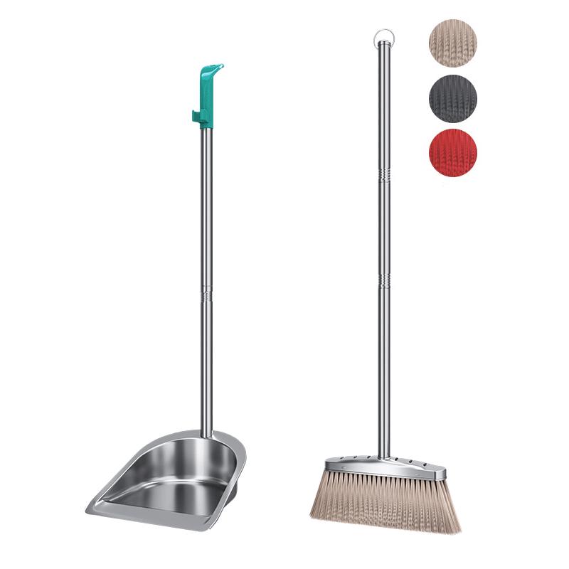 Chuxiao Stainless Steel Dustpan and Broom Set