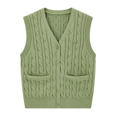 ELLE KIDS Girls' V-Neck Cable Knit Vest