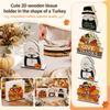 Towel Holder with 2D Wooden Turkey Shape for Kitchen Countertop, Cute Flat