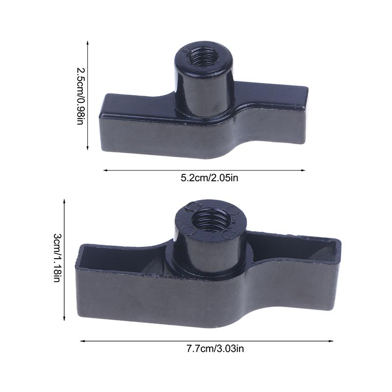 1Pc Aluminum Alloy M8 M12 Handle Black Gray Nut Knob T-nut For Light Hook  Wing Nut Truss Clamp Handle Parts Galvanized Aluminum