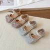 Girls Princess Sandals Spring Summer Closed Toe Soft Sole Crystal Butterfly Bow Rhinestones Comfortable