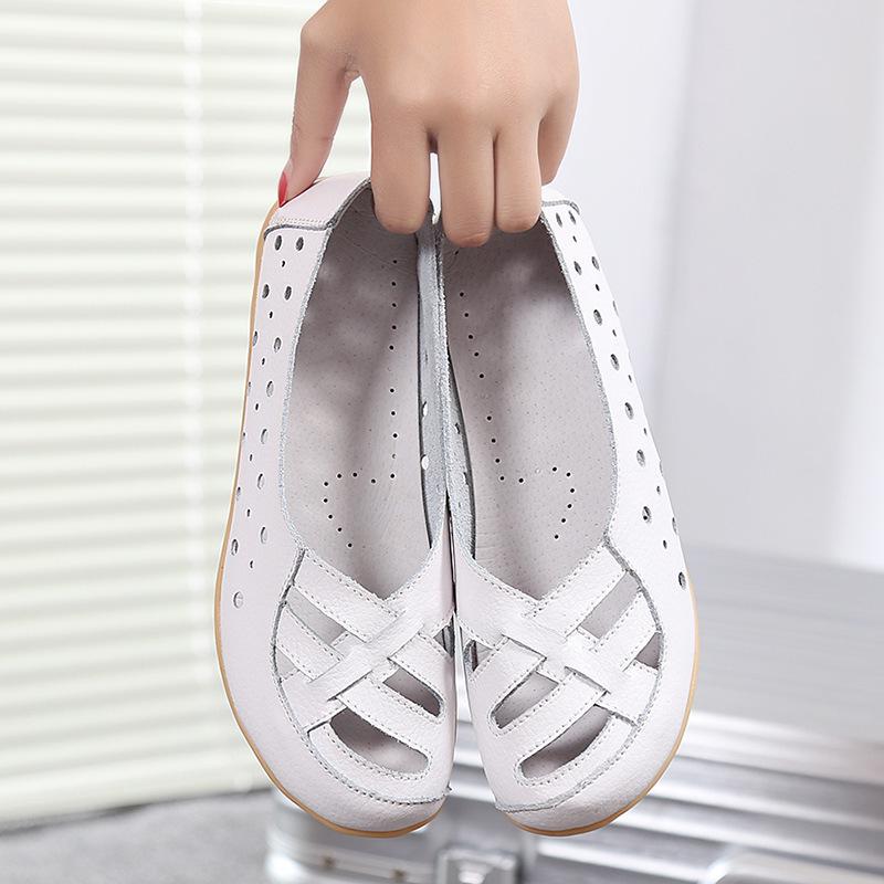 Women Flats Shoes Slip On Shoes For Women Fashion Women's Moccasins Flat Genuine Leather Women Shoes Casual Female Zapatos Mujer