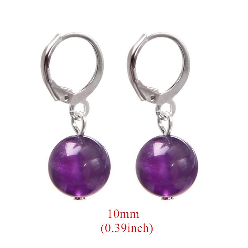 Handgemachte rote und grüne Achat-Steinperlen-Ohrringe für Damen, natürlicher Lapislazuli und Amethyst-Steinperlen, Charm-Ohrringe, Schmuck