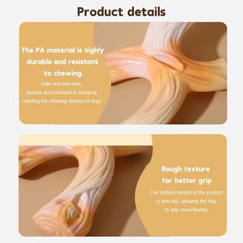 Factory-Direct Eco-Friendly Unbreakable Nylon Rubber Dog Chew Toy Molar Stick Designed for Medium to Large Dogs Powerful Chewers