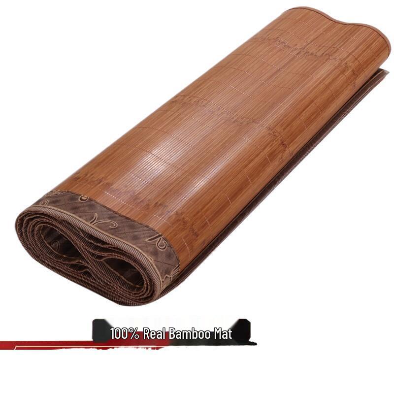 Bamboo Summer Cool Mat - Foldable Double-Sided Ice Silk Mat for Home, Dormitory, and Single Beds (Sizes: 0.9m, 1.2m, 1.5m)
