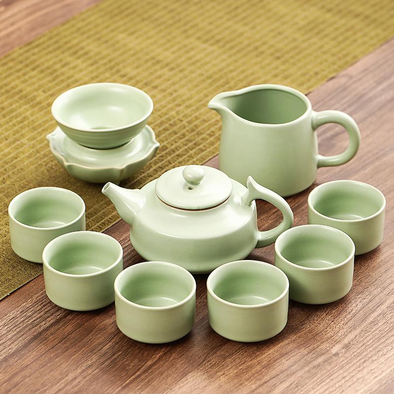Ceramic Ge Kiln Ru Kung Fu Tea Set Business Company Activities Gift Boxes for Customers