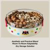 Fruit Serving Tray Double Layer Food Storage Organizer Plate With Drainage Fruit Plate Serving Tray For Nut Candy Charcuterie