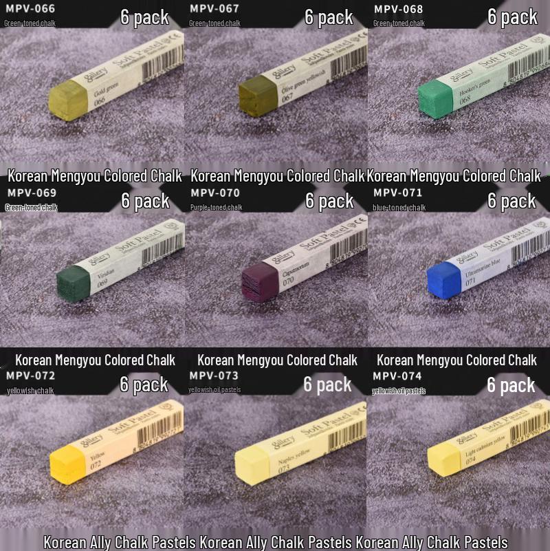 Gessetti Pastello Colorati Professionali Coreani per Schizzo e Colore