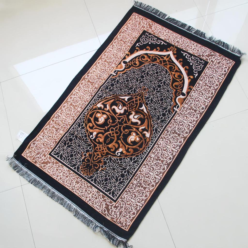 Chenille Rectangular Carpet Blanket - 70x110cm Flame Flower Design, Portable Floor Mat for Home