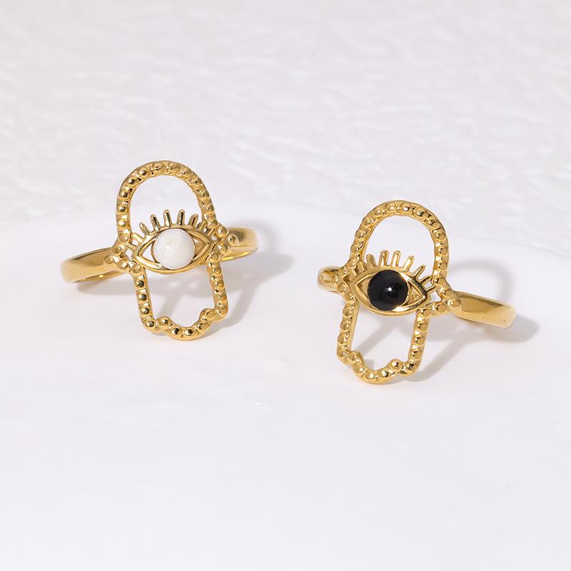 18K Gold Plated Stainless Steel Open Ring: Simple, Versatile, Niche Design, Colorfast Titanium Steel