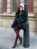 2025 Eco-Friendly Faux Fur Fox Coat for Women - Black, Autumn/Winter